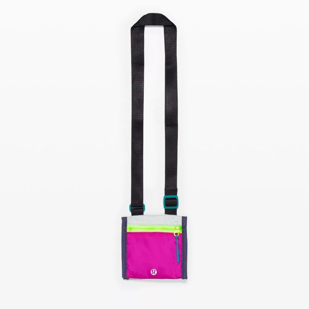 Lululemon | Ever Ready Crossbody Wallet‎ Bag Mini Nylon Pouch in Pink
